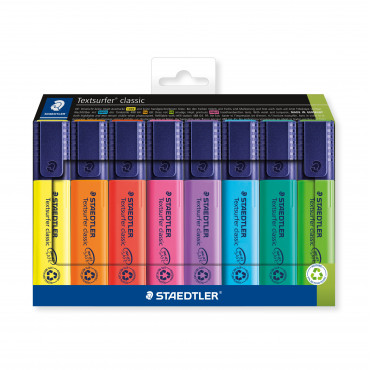Staedtler TextSurfer Classic korostuskynä 8 värin sarja | Rauman Konttoripalvelu Oy