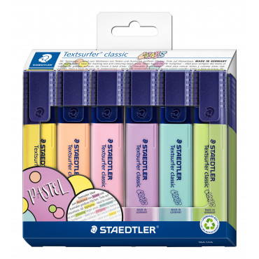 Staedtler Textsurfer Classic korostuskynä pastelli 6-v sarja | Rauman Konttoripalvelu Oy