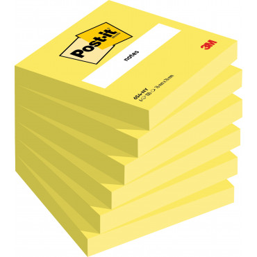 Post-it 654 viestilappu neonkeltainen 76 x 76 mm (6) | Rauman Konttoripalvelu Oy