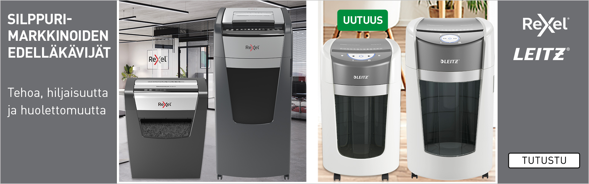 Leitz ja Rexel silppurit tammikuu